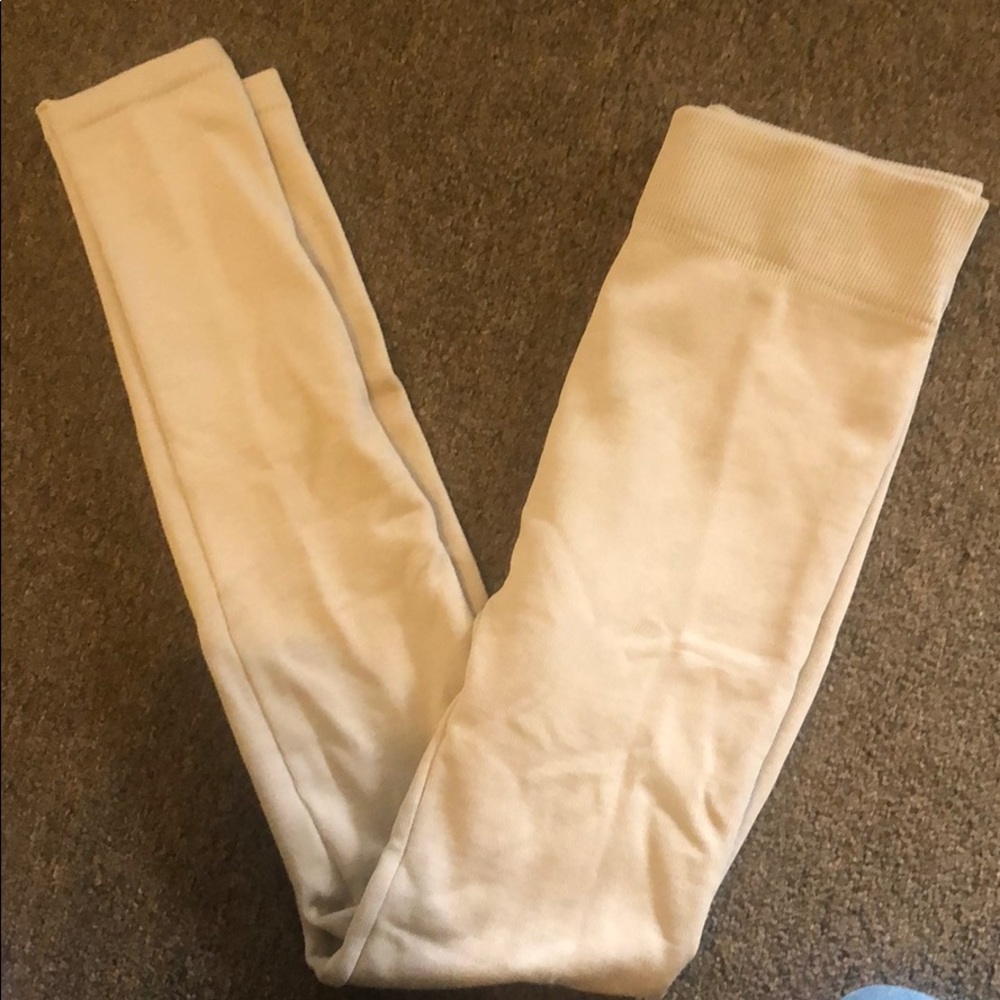 Seamless fleeced lines tights
